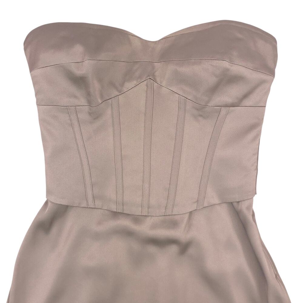 Reformation Aryiah Corset Maxi Dress Satin Strapless Gown Formal Bridal Holiday - Picture 4 of 13